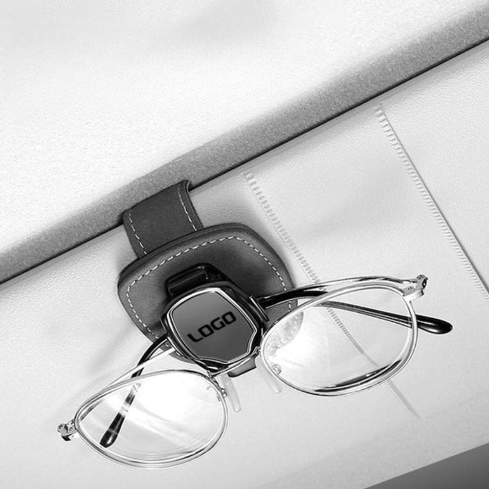 Suède multifunctionele brilclip met je autologo