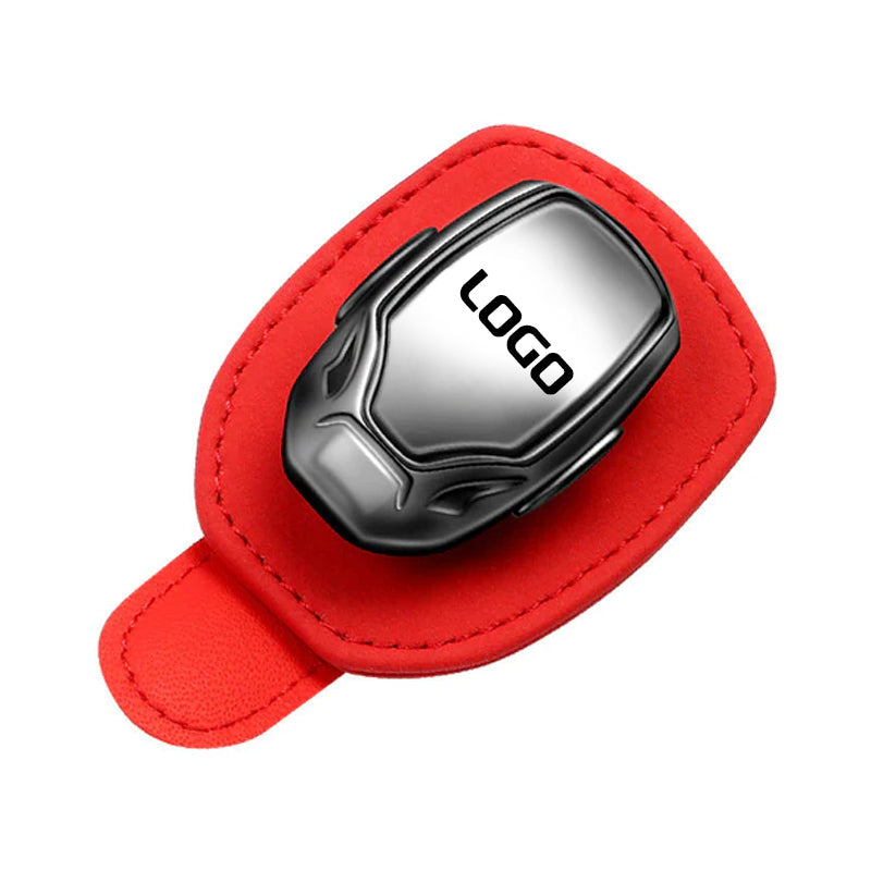 Suède multifunctionele brilclip met je autologo