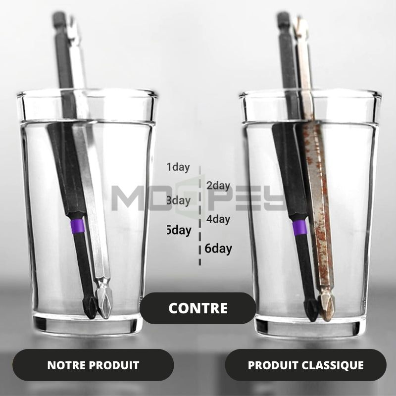 Embouts de tournevis PH2 magnétiques - antidérapants, inoxydables et ultra-durables (25-150 mm)